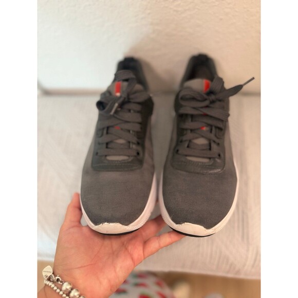 PRADA Nylon Linea Rossa Sneakers in Charcoal Gray Men’s Size 8 Style No.4E 3148 main image 6